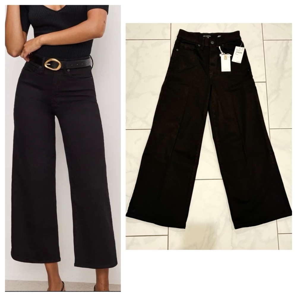 Women's Black Wide-Leg Jeans